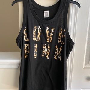 PINK Cheetah Print Racerback Tank Top